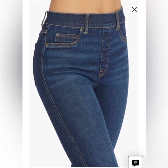 NWT Spanx Pull On Flare Jeans Midnight Shade Sz XS Petite - Picture 3 of 11